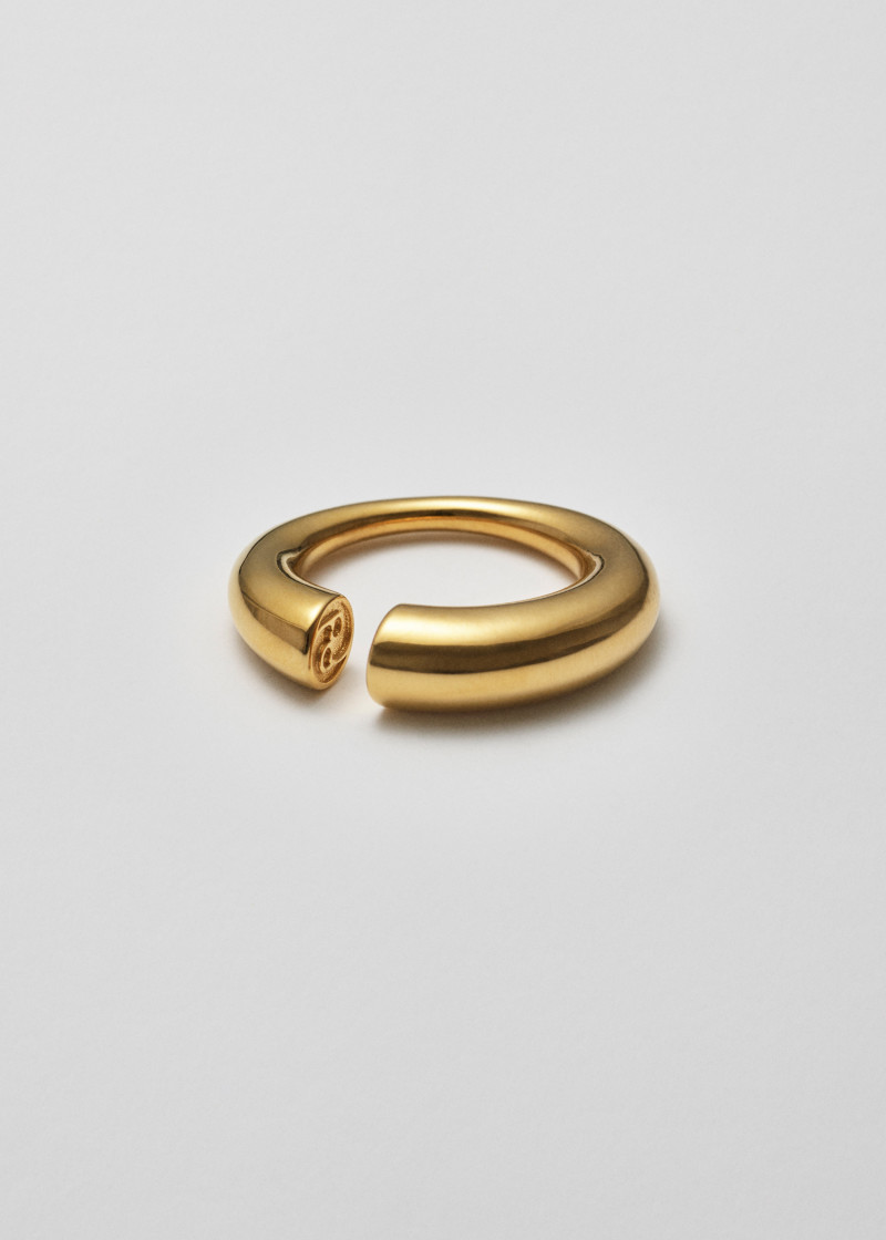 snake ring cut thick polished gold p2