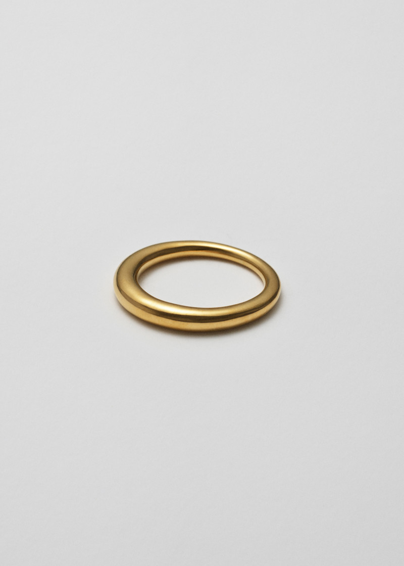 snake ring thin polished gold p3