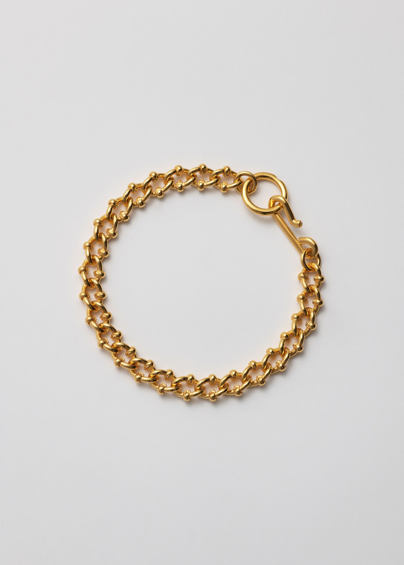 dna bracelet polished gold p1