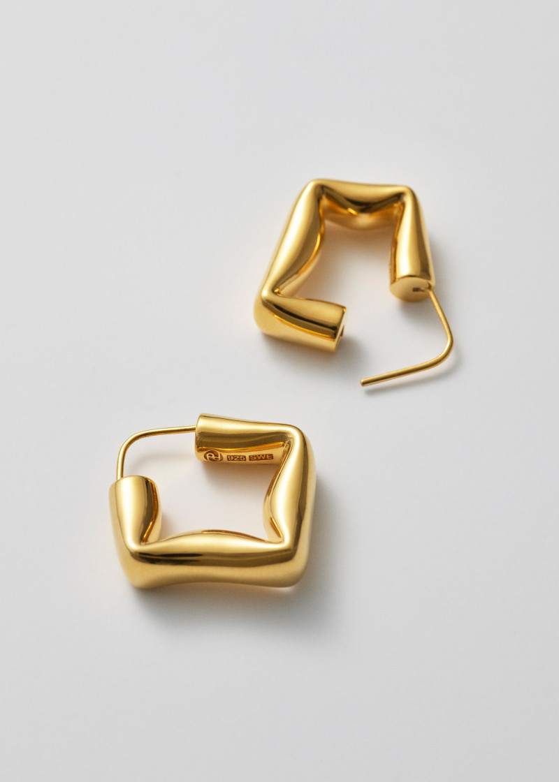 straw earrings polished gold p2