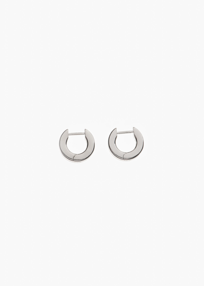 square earrings extra small polished silver p-1