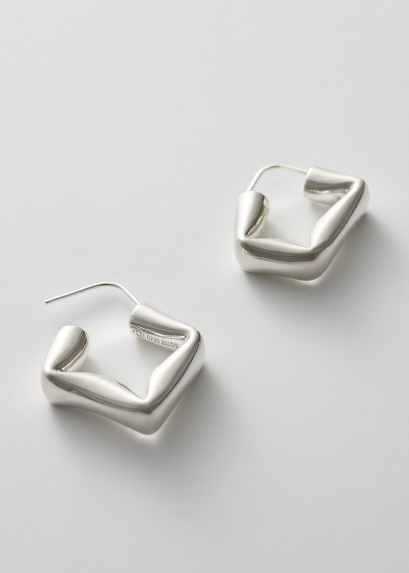straw earrings polished silver p2
