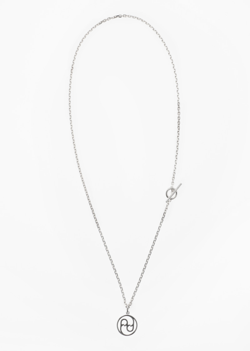 logo necklace silver p-1