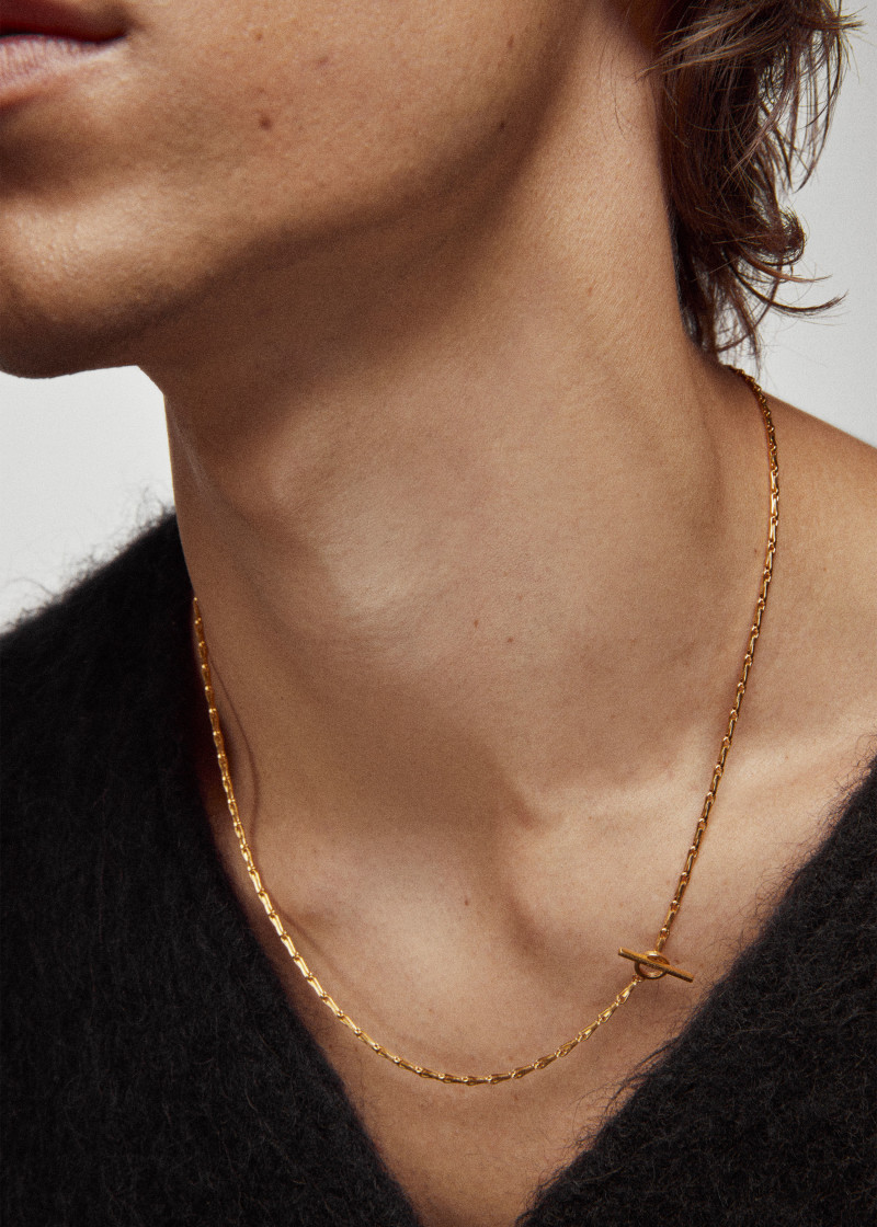Fold Necklace Polished Gold M L2