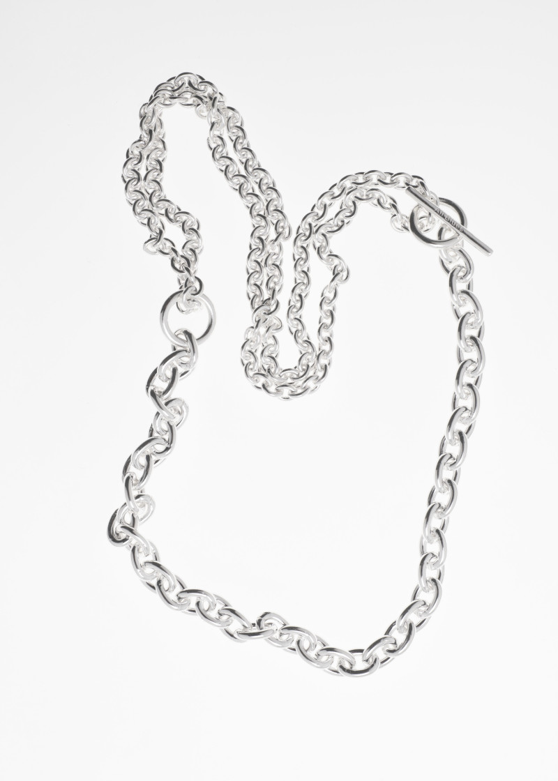 double necklace thin silver p-3