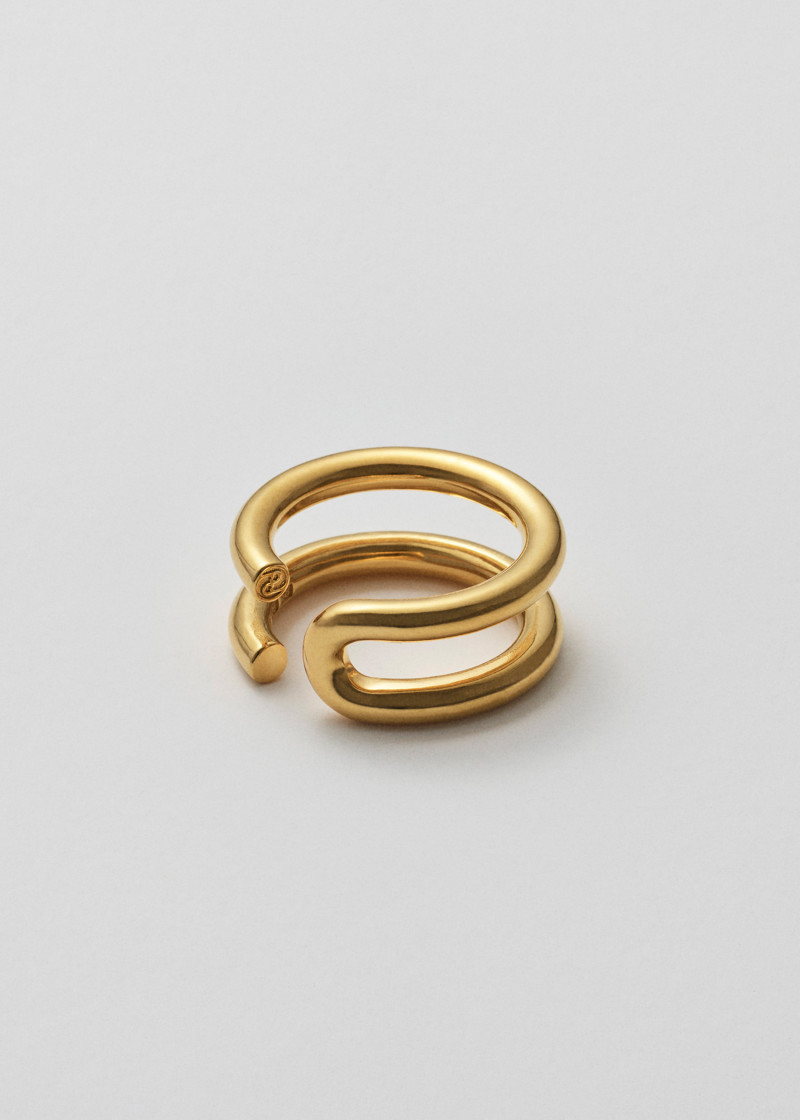 turn ring narrow polished gold p1
