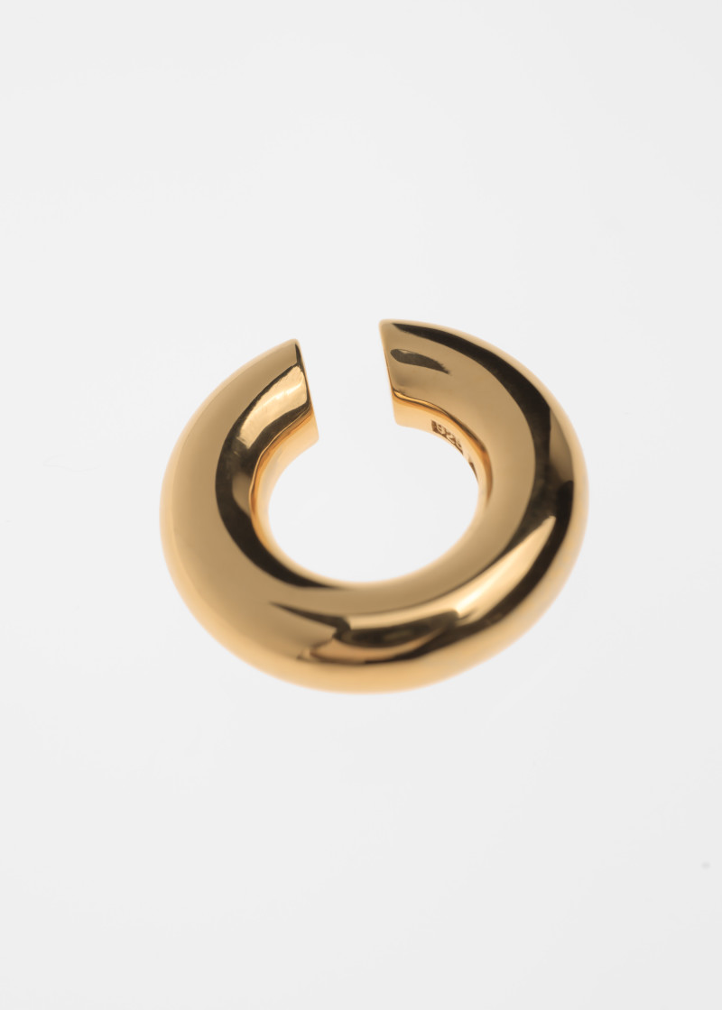 almost earcuff thick polished-gold p-3