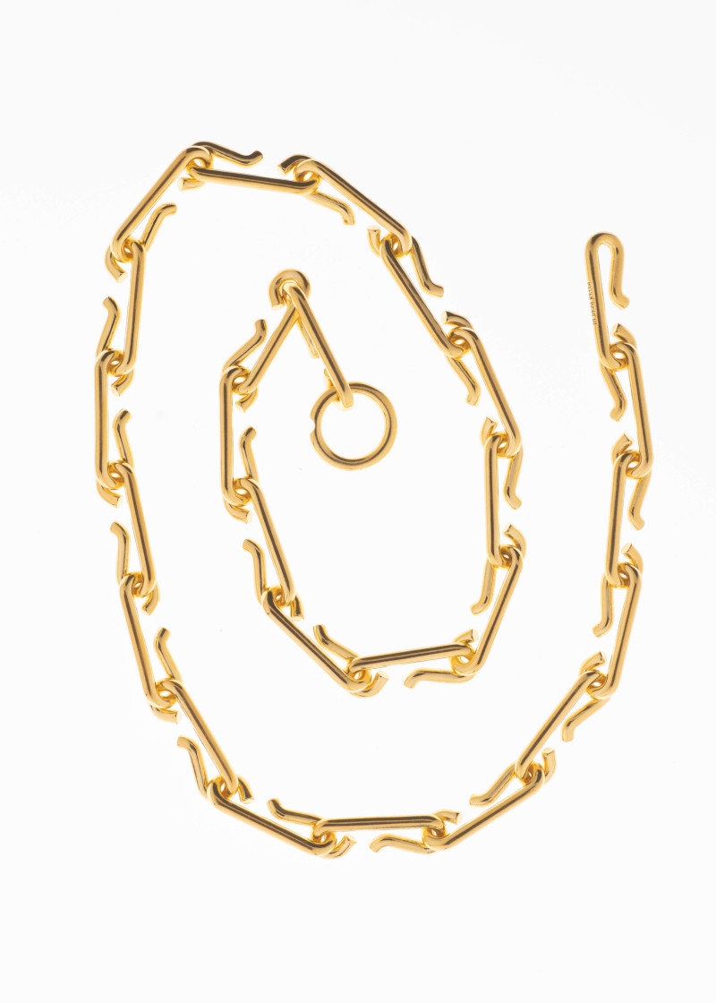 hook necklace polished gold p-2