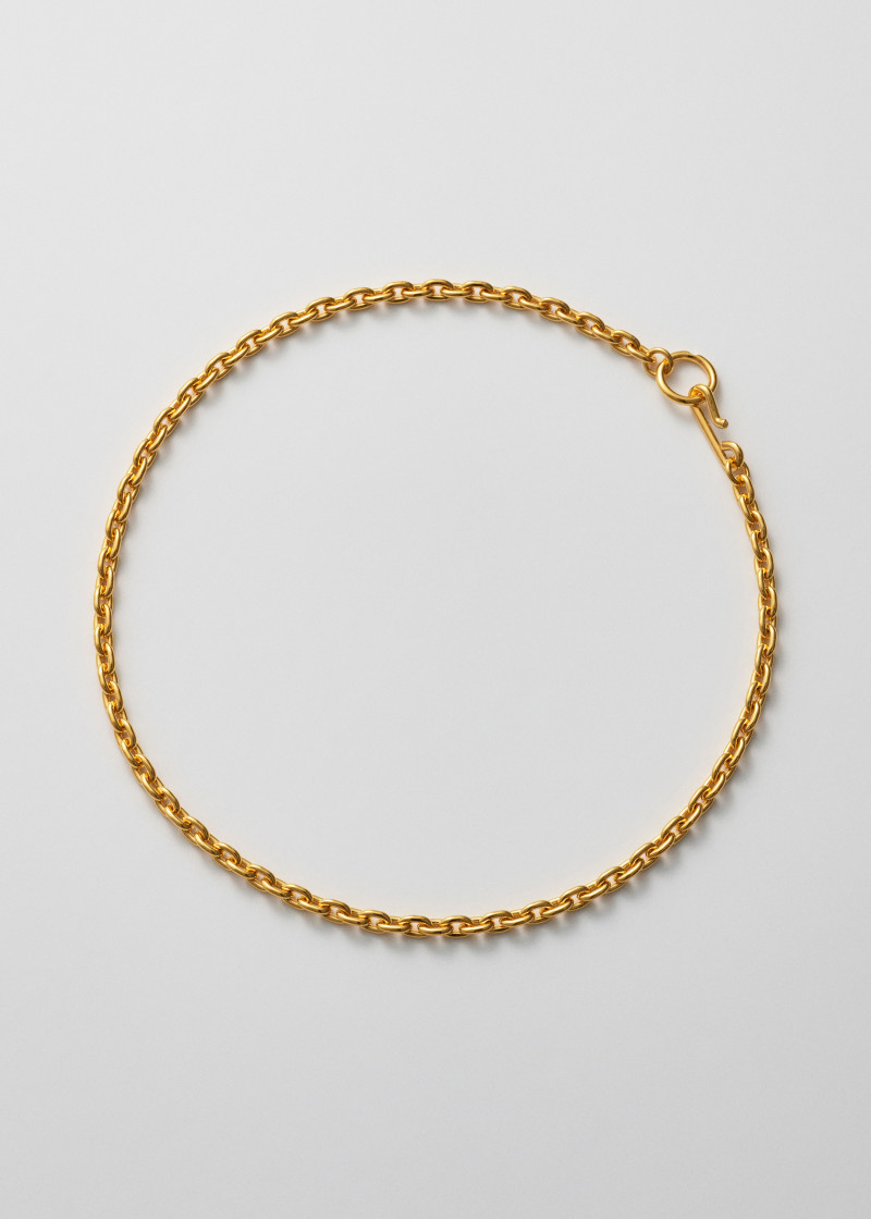 standard necklace extra thin polished gold p1