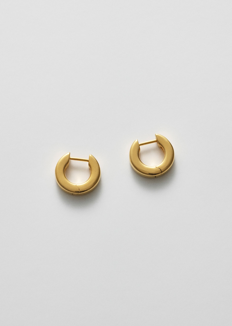 square earrings small polished gold p1