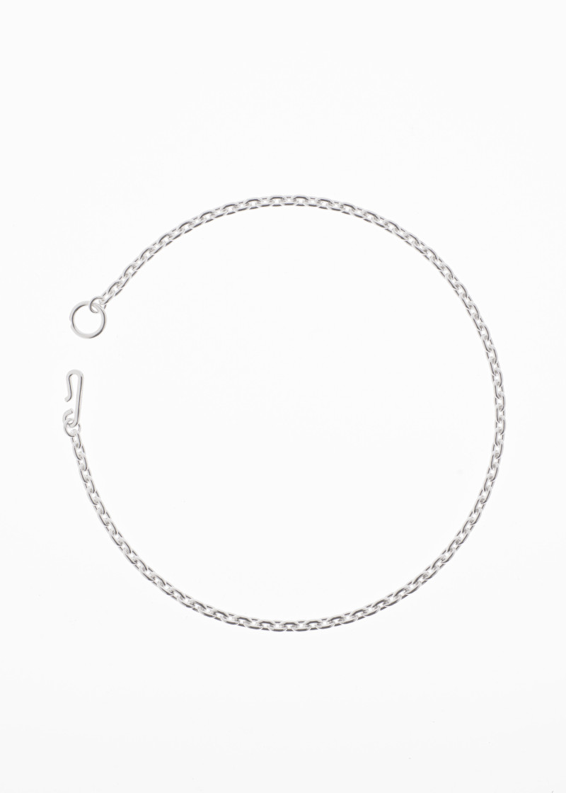 standard necklace extra thin polished silver p-1