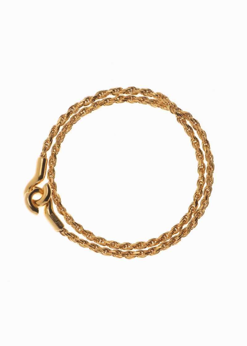 rope bracelet thick double gold p-1