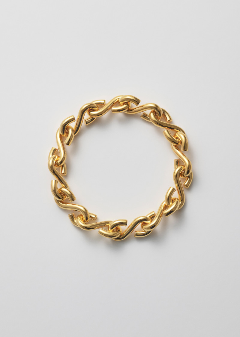 s bracelet thick polished gold p1