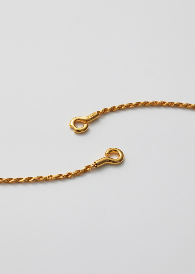 rope necklace thin polished gold p3