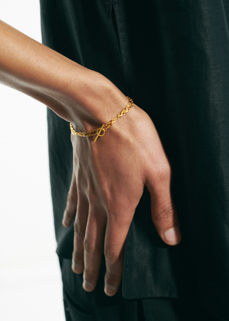 fold bracelet polished gold l-2