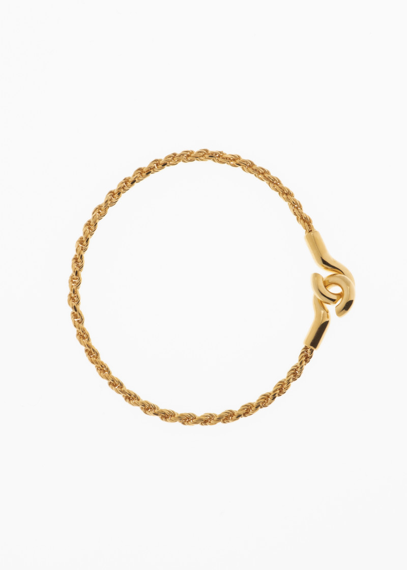 rope bracelet thick single gold p-1