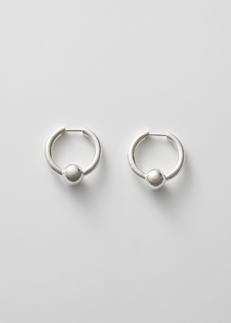pearl earrings one pearl polished silver p1