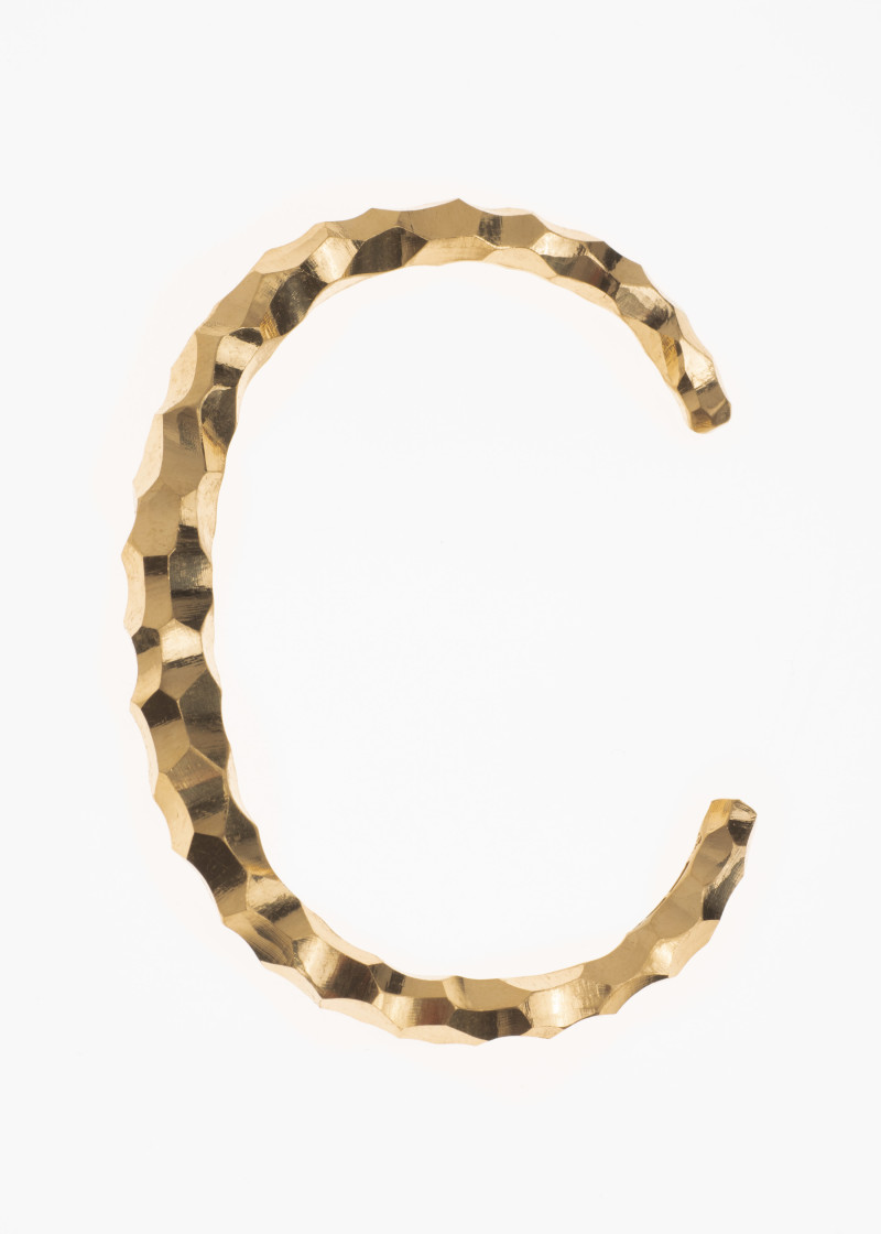 snake bracelet thick carved-gold p-1