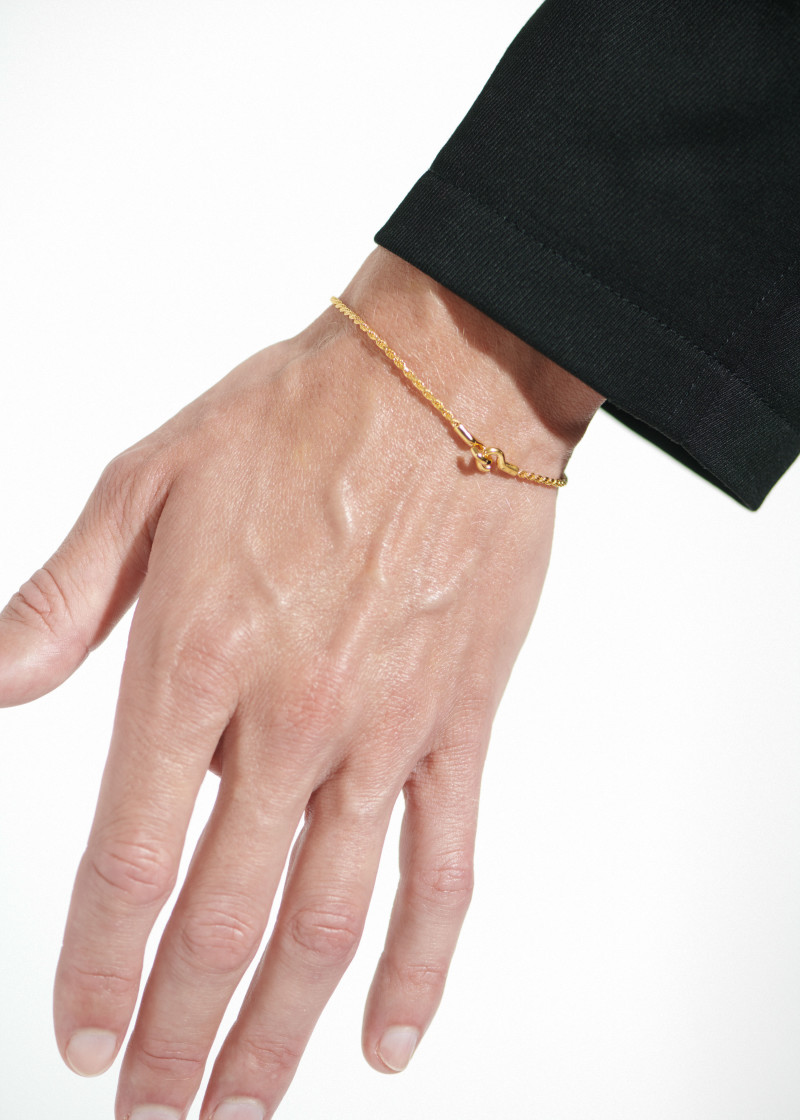 rope bracelet thin gold l-1