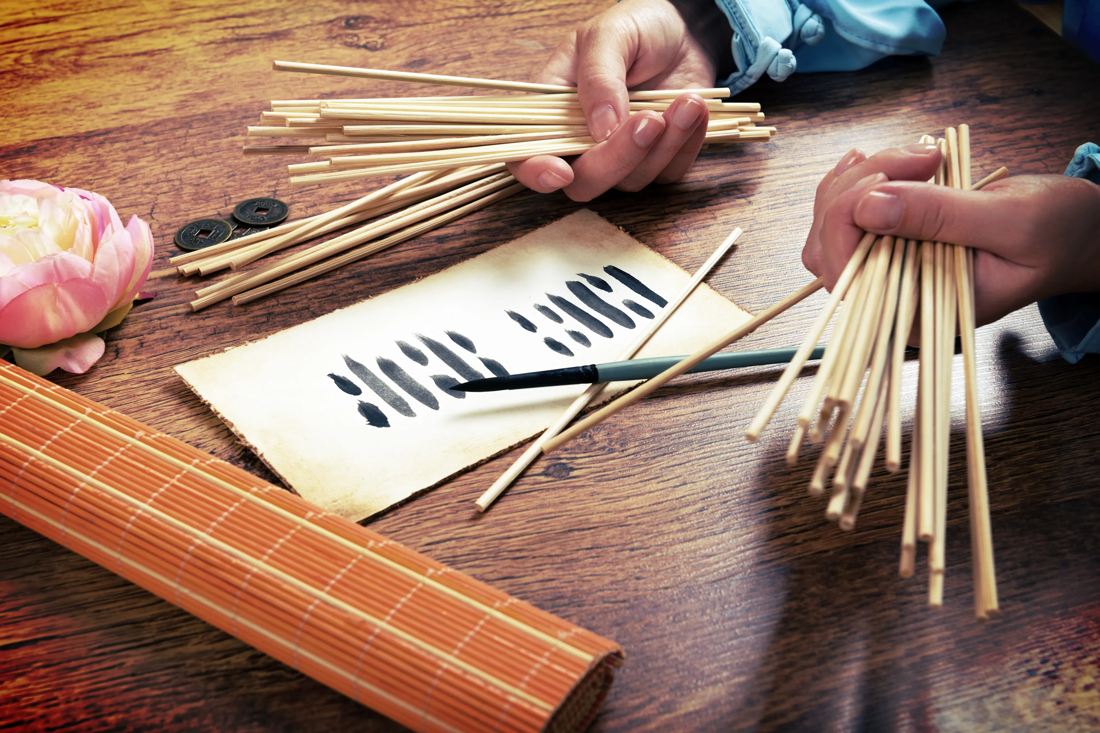 Chinese Fortune Telling I Ching Sticks Hexagrams