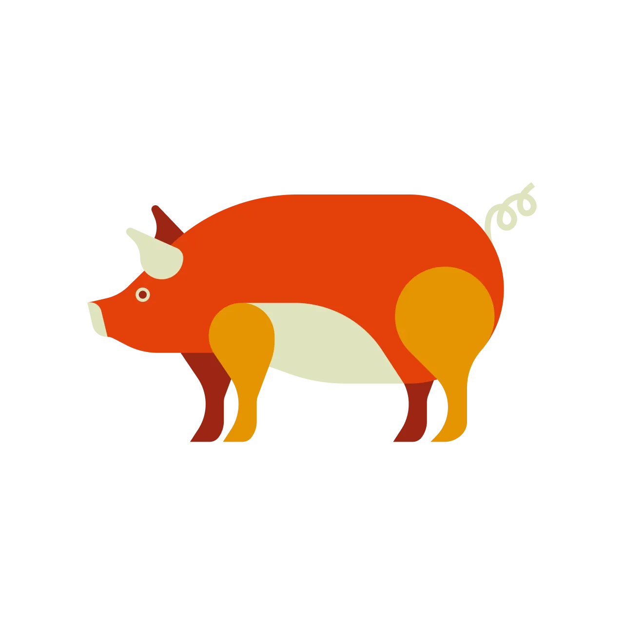 Pig Chinese Zodiac Animal Sign Icon