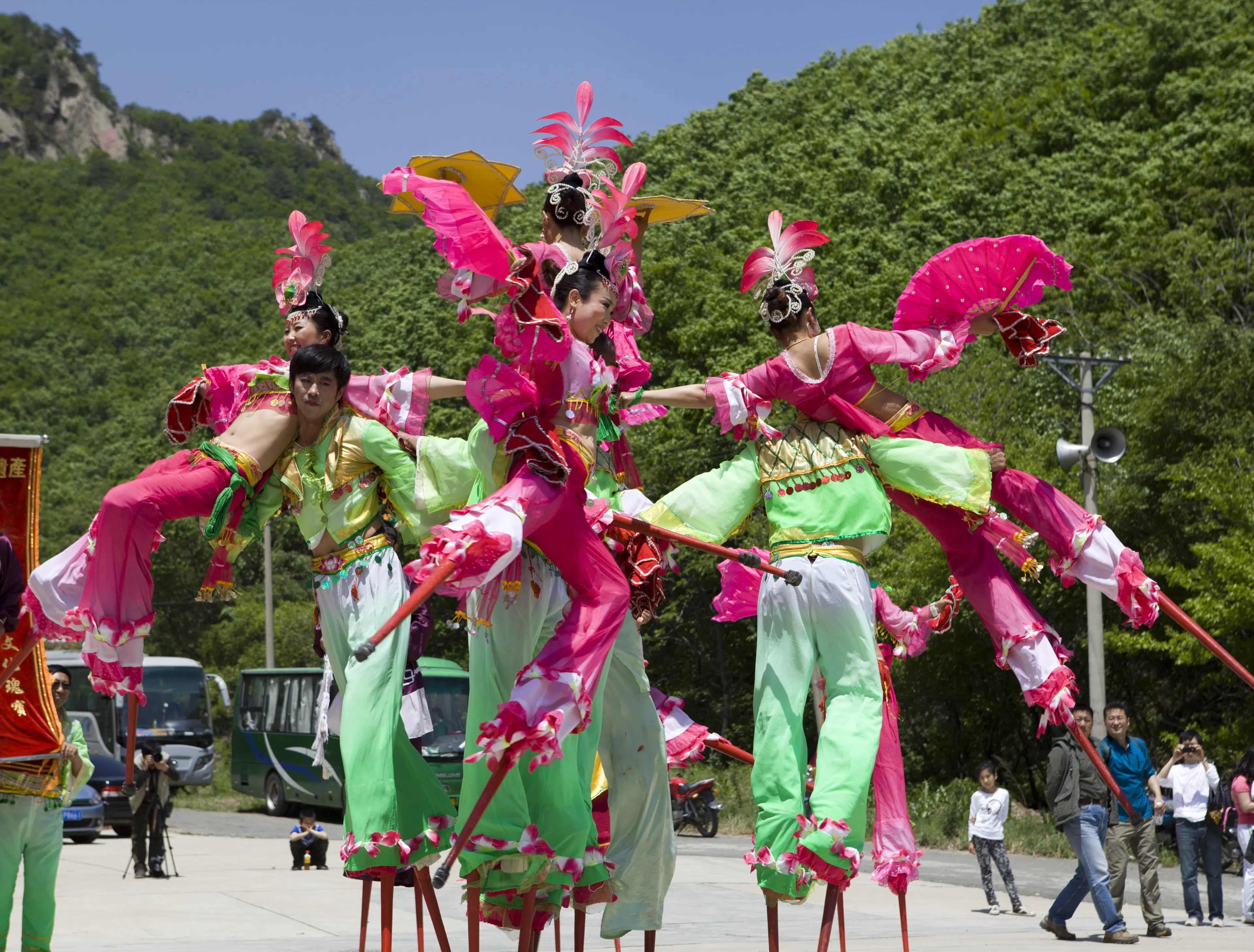 Chinese New Year Lantern Festival Stilt Performers