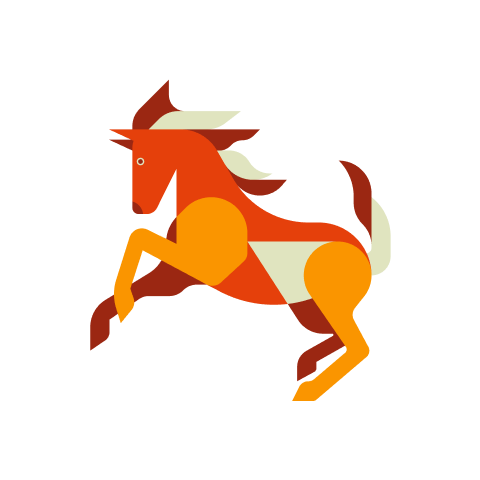 Horse Chinese Zodiac Animal Sign Icon