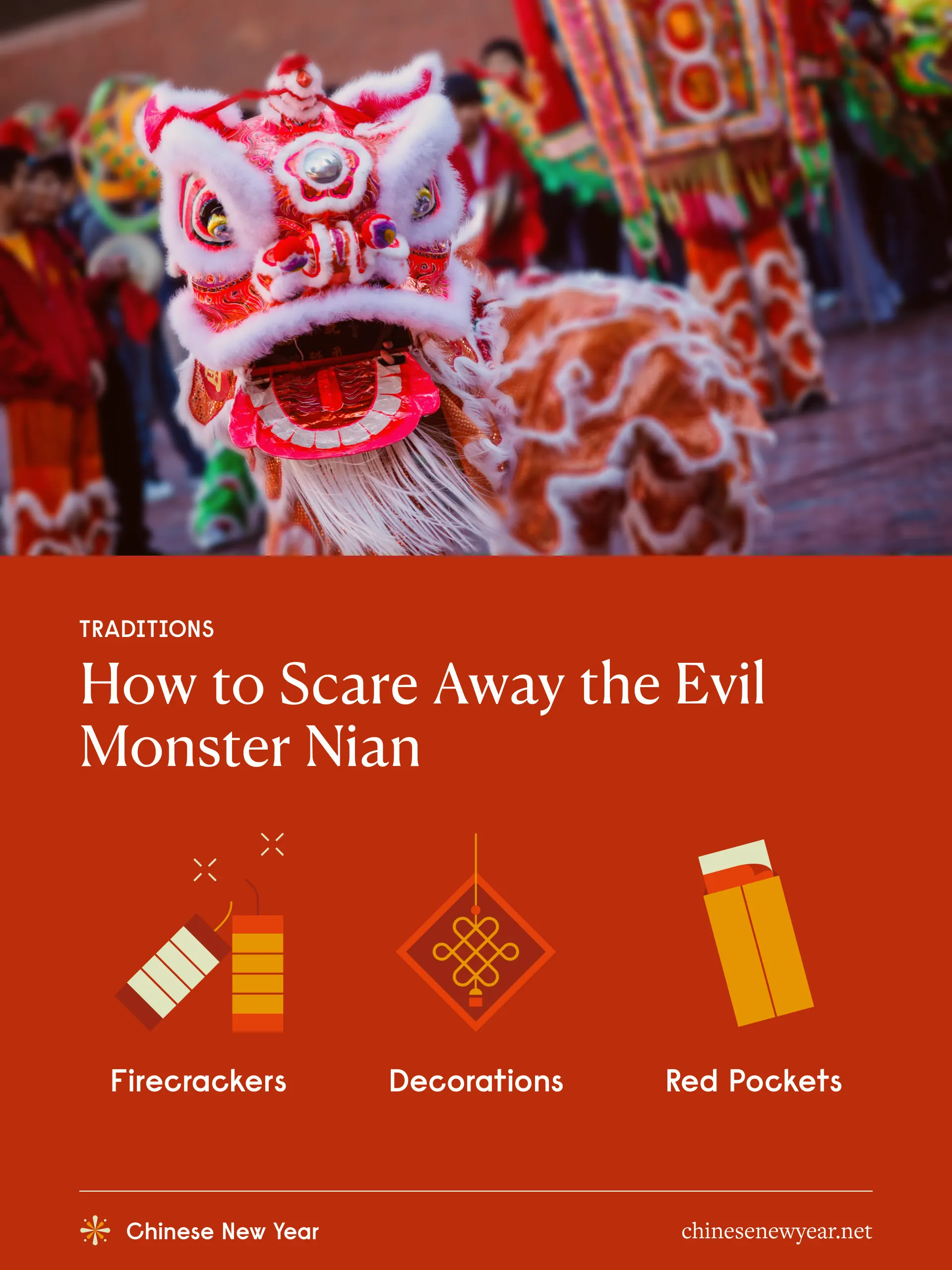 Scaring the Monster Nian: Firecrackers, Decorations and the Color Red (Small)