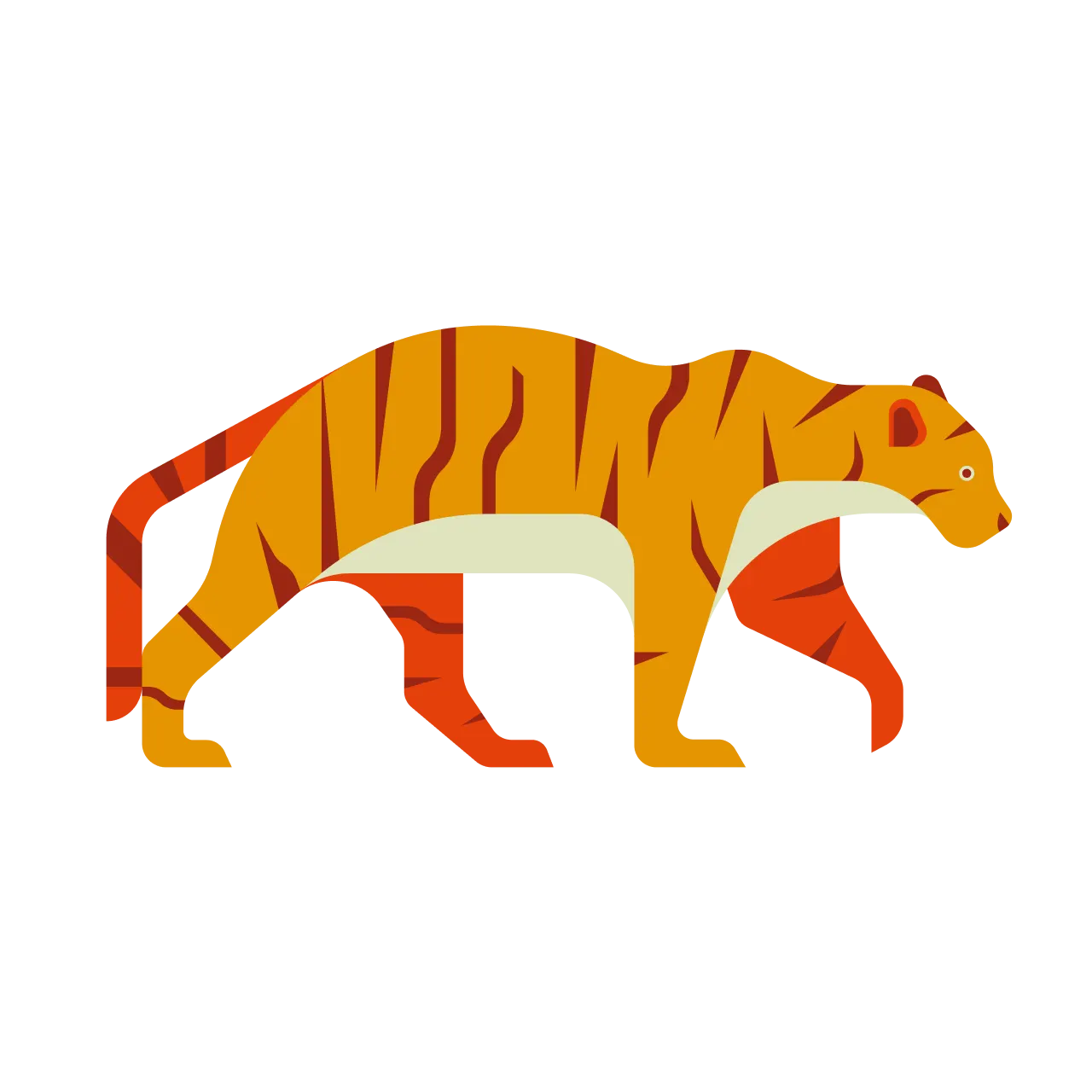 Tiger Chinese Zodiac Animal Sign Icon