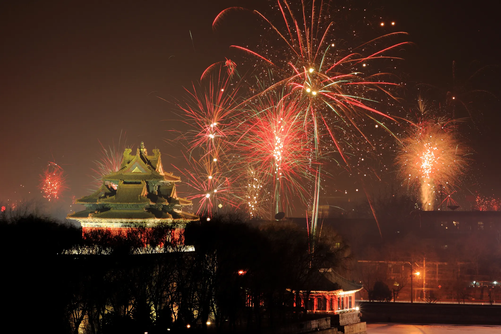 Lunar New Year Celebrations: Fireworks in Beijing, China