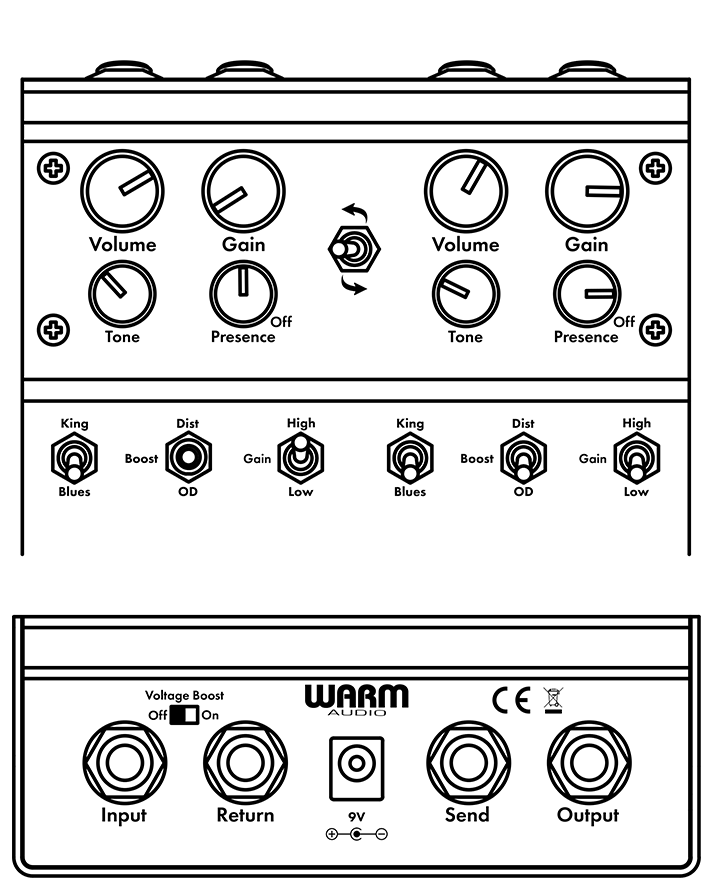 Warm Audio Throne of Tone - Two Sided, Boutique-Style Overdrive Pedal