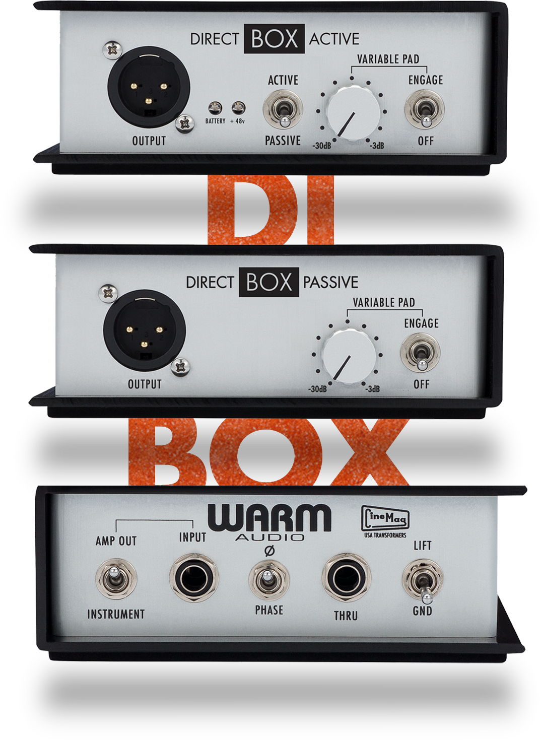 Warm Audio Premium Active and Passive Direct Boxes For Pro-Grade Studio And  Stage Applications