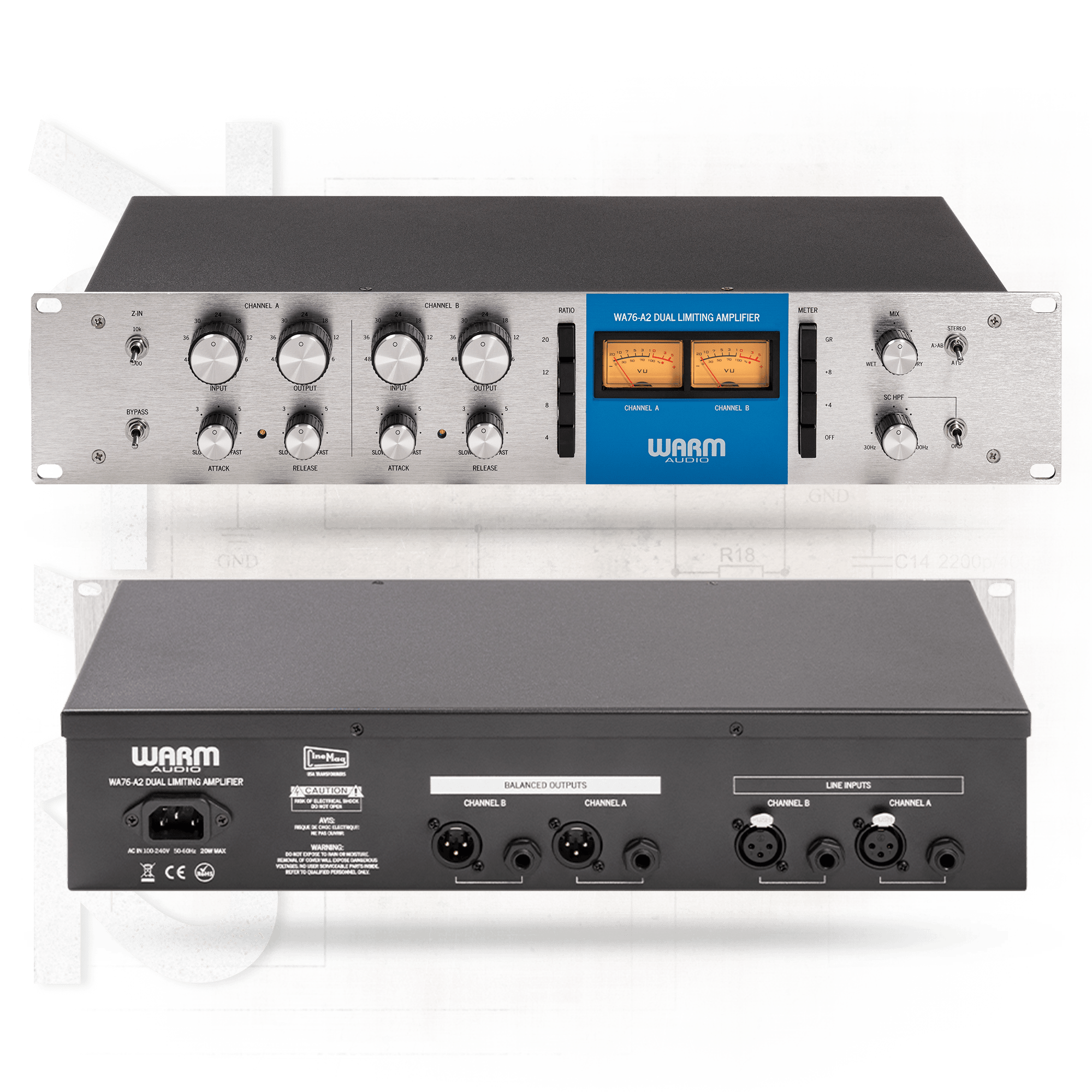 【ジャンク】Warm Audio WA76（2台セット） Warm Audio WA76-A & A2 1176-Style Single & Dual-Channel Studio