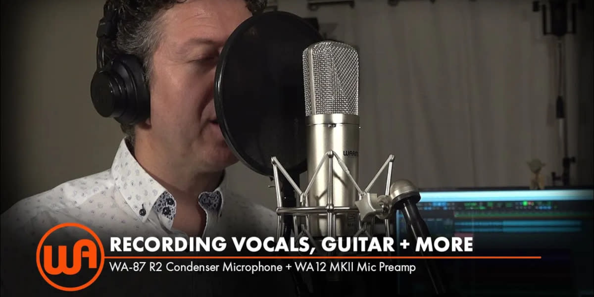 Cover Image for Recording Vocals, Guitar + More with the WA-87 R2 Condenser Microphone and WA12 MKII Mic Preamp