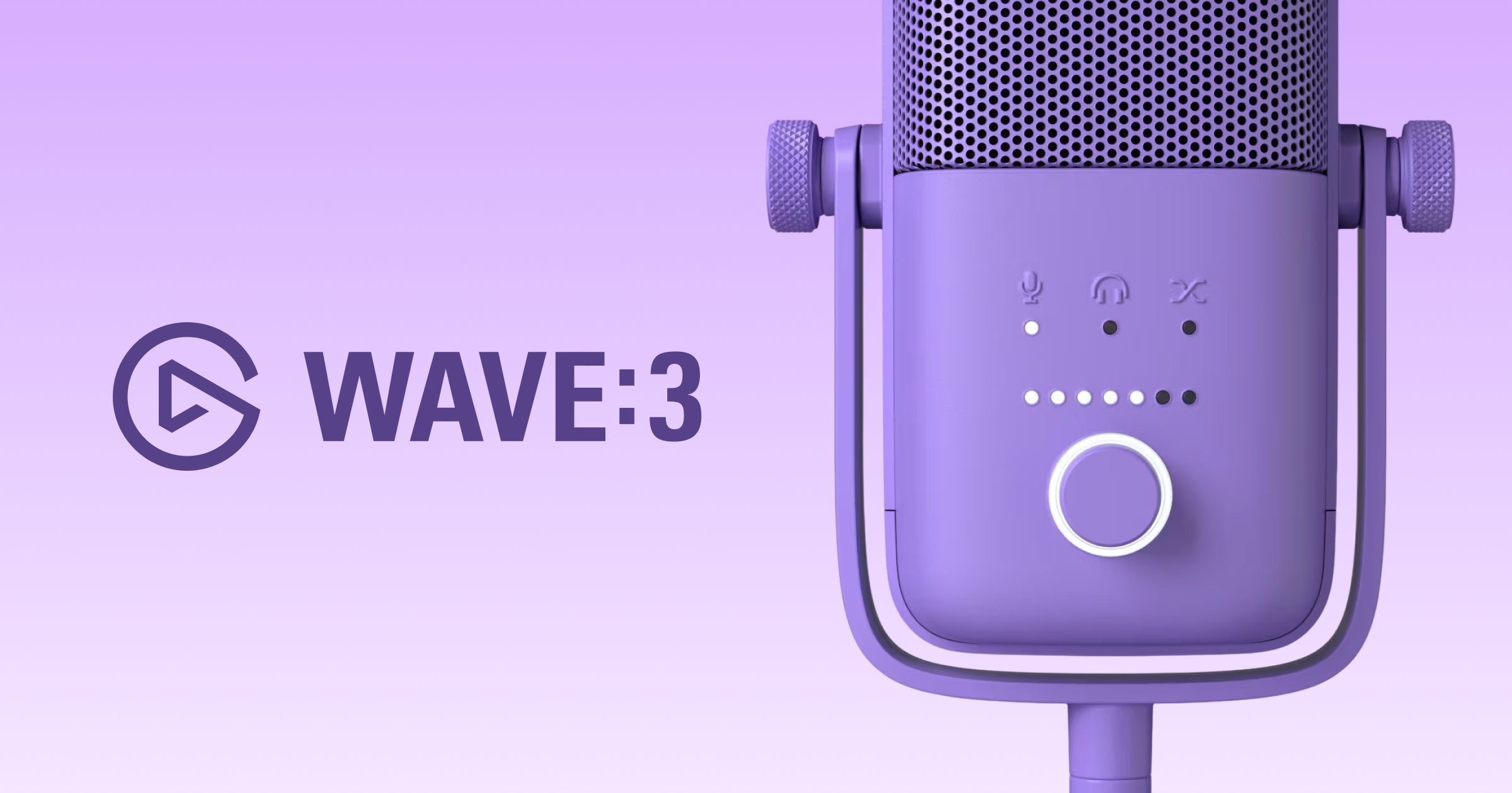 Wave:3 - Wild Lavender | Microphone & Digital Mixing Solution | Elgato
