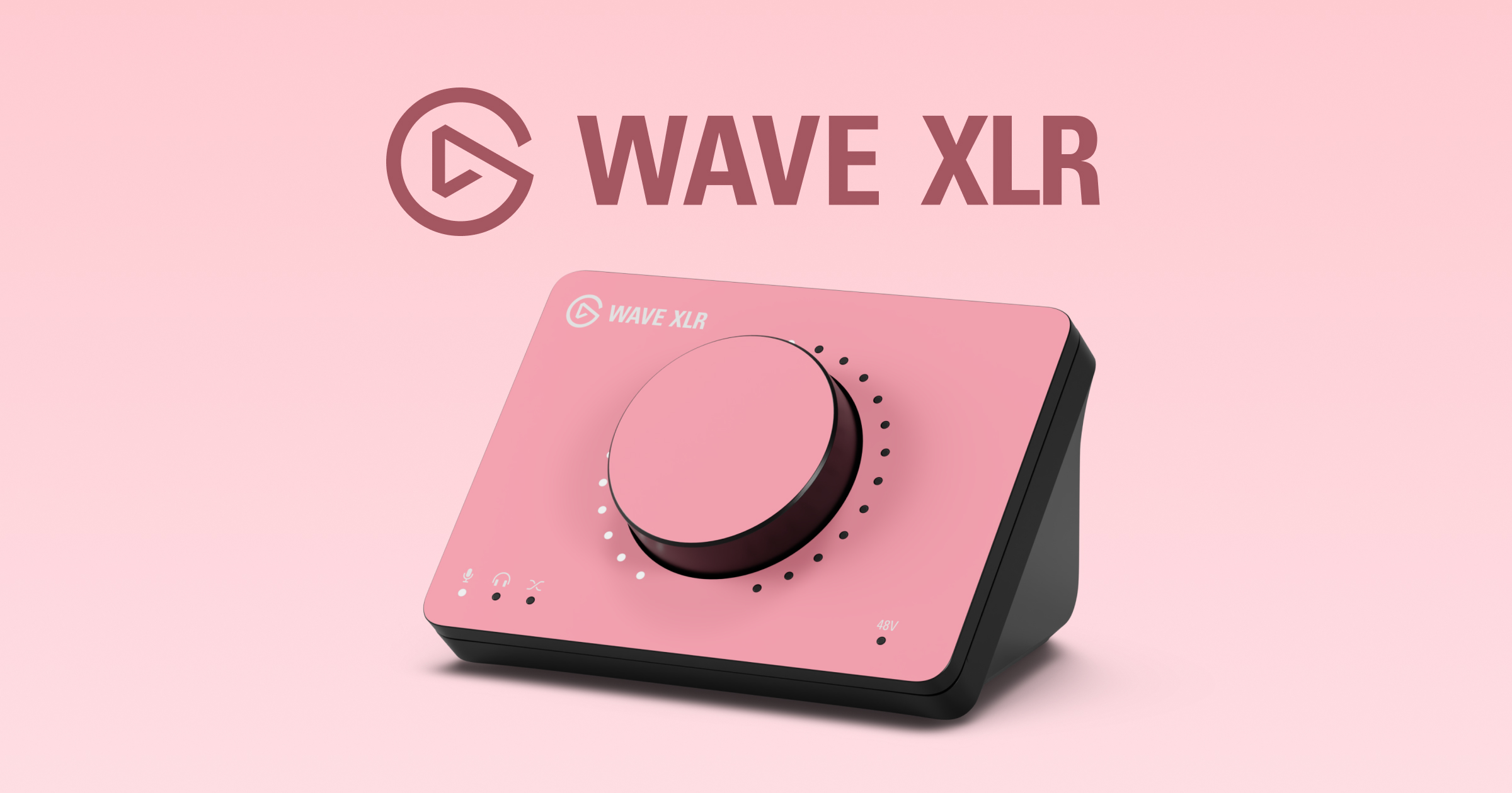 Wave XLR - Pink Petal | Microphone Interface & Digital Mixing Wave XLR - Pink Petal | Microphone Interface & Digital Mixing