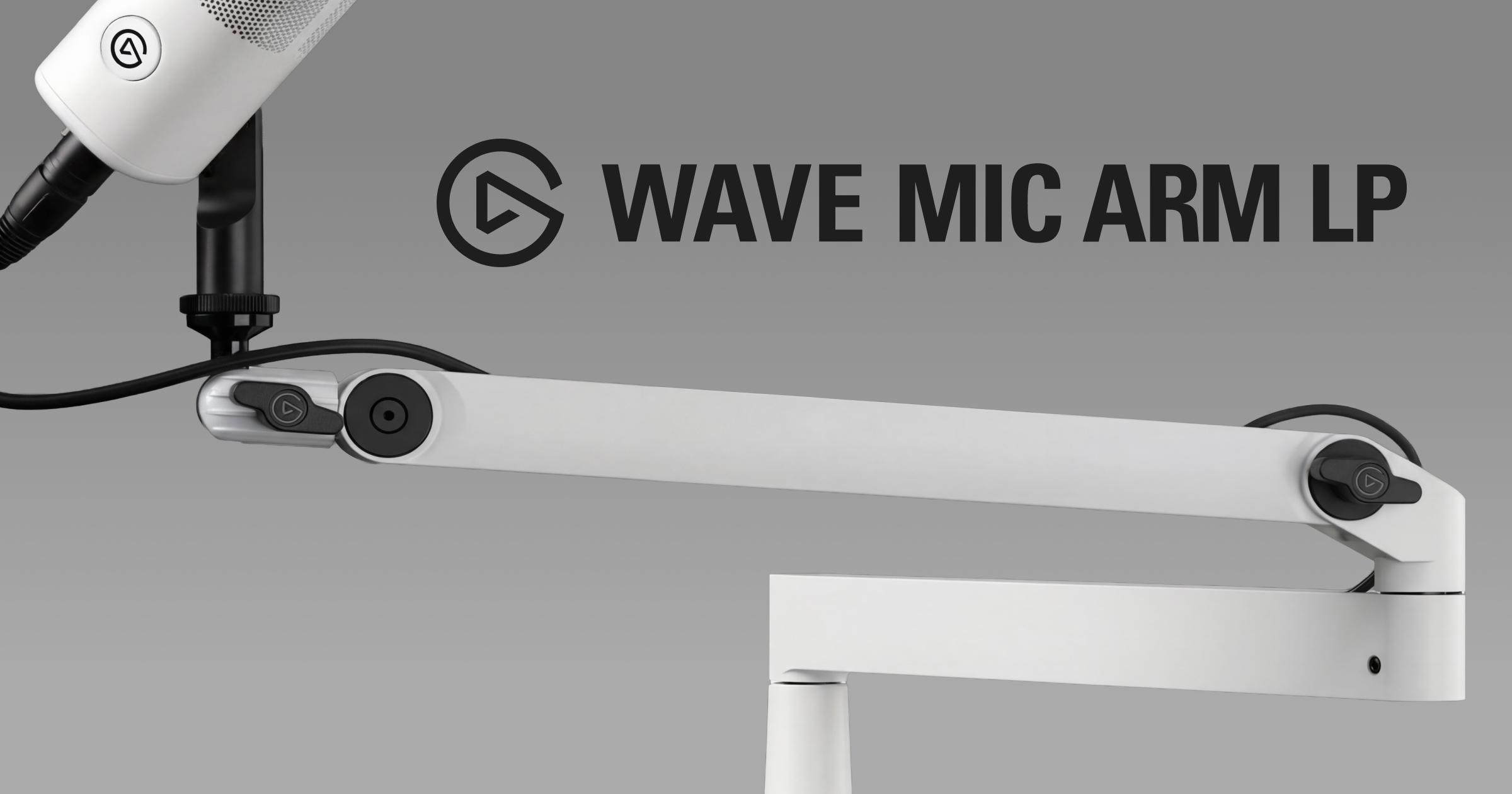 Wave Mic Arm LP - White | Mic Boom Arm for Desks | Elgato