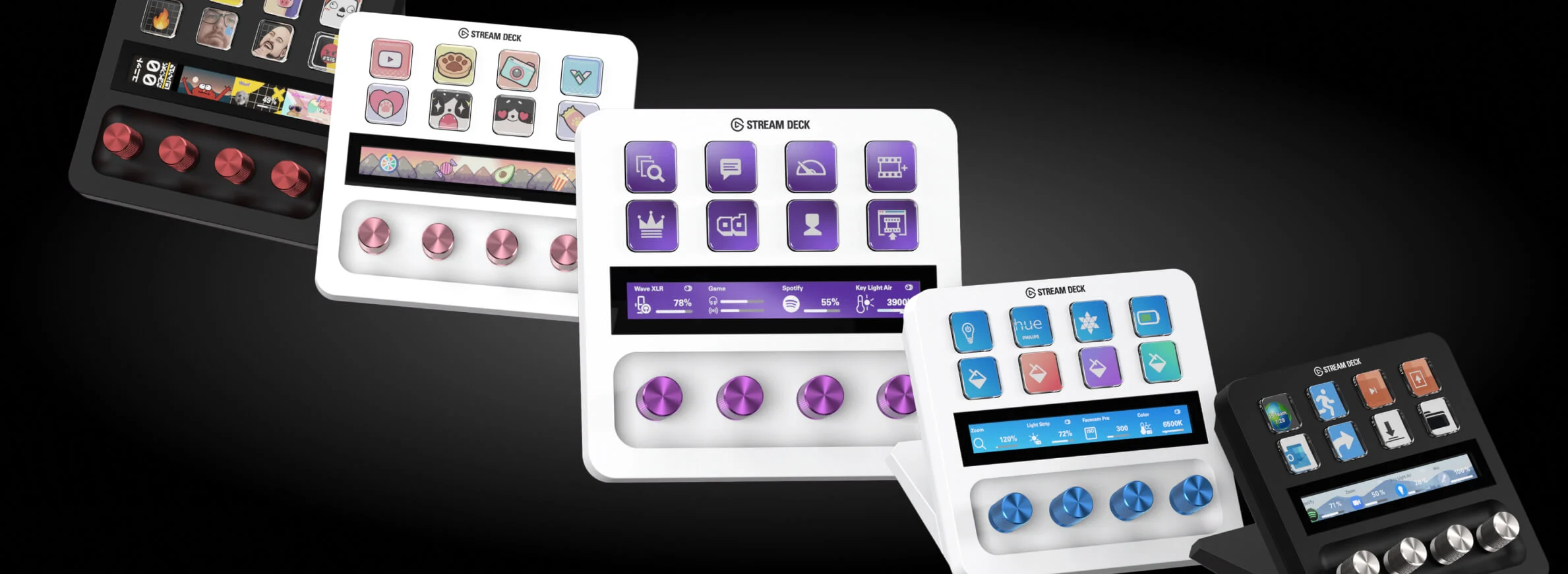 4 customized Stream Deck +