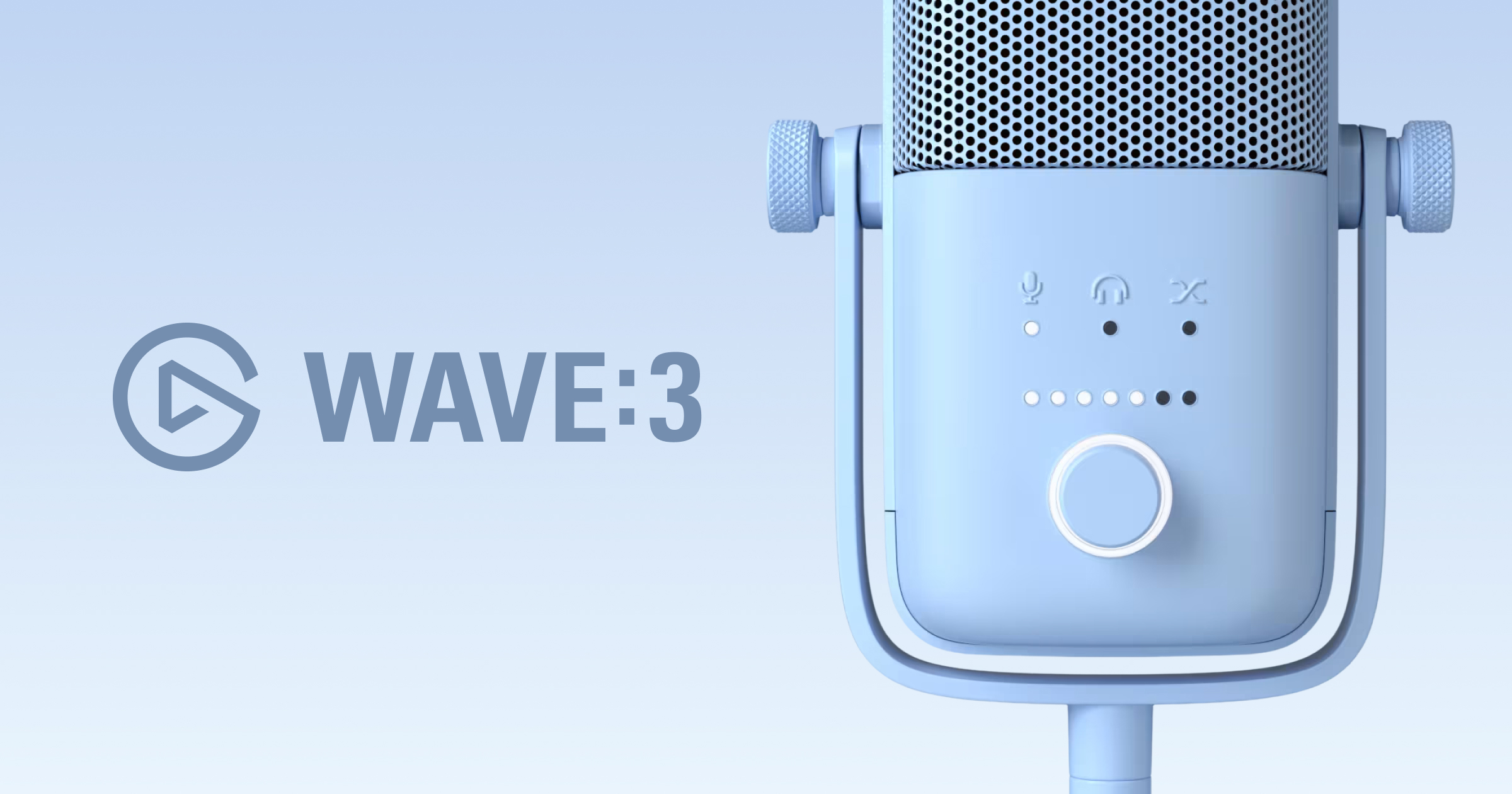 Wave:3 - Glacier Ice | Microphone & Digital Mixing Solution | Elgato