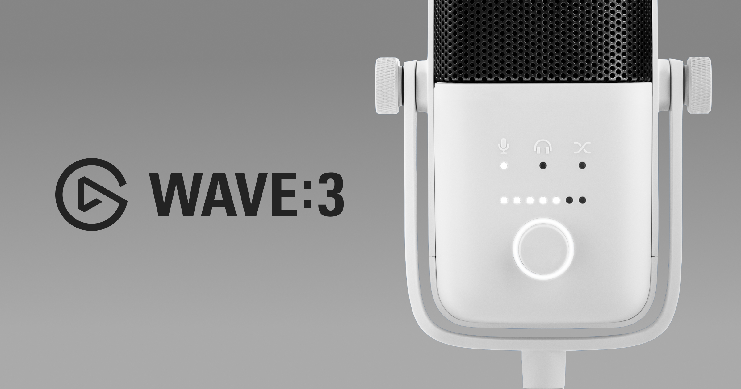 Wave:3 - White | Microphone & Digital Mixing Solution | Elgato