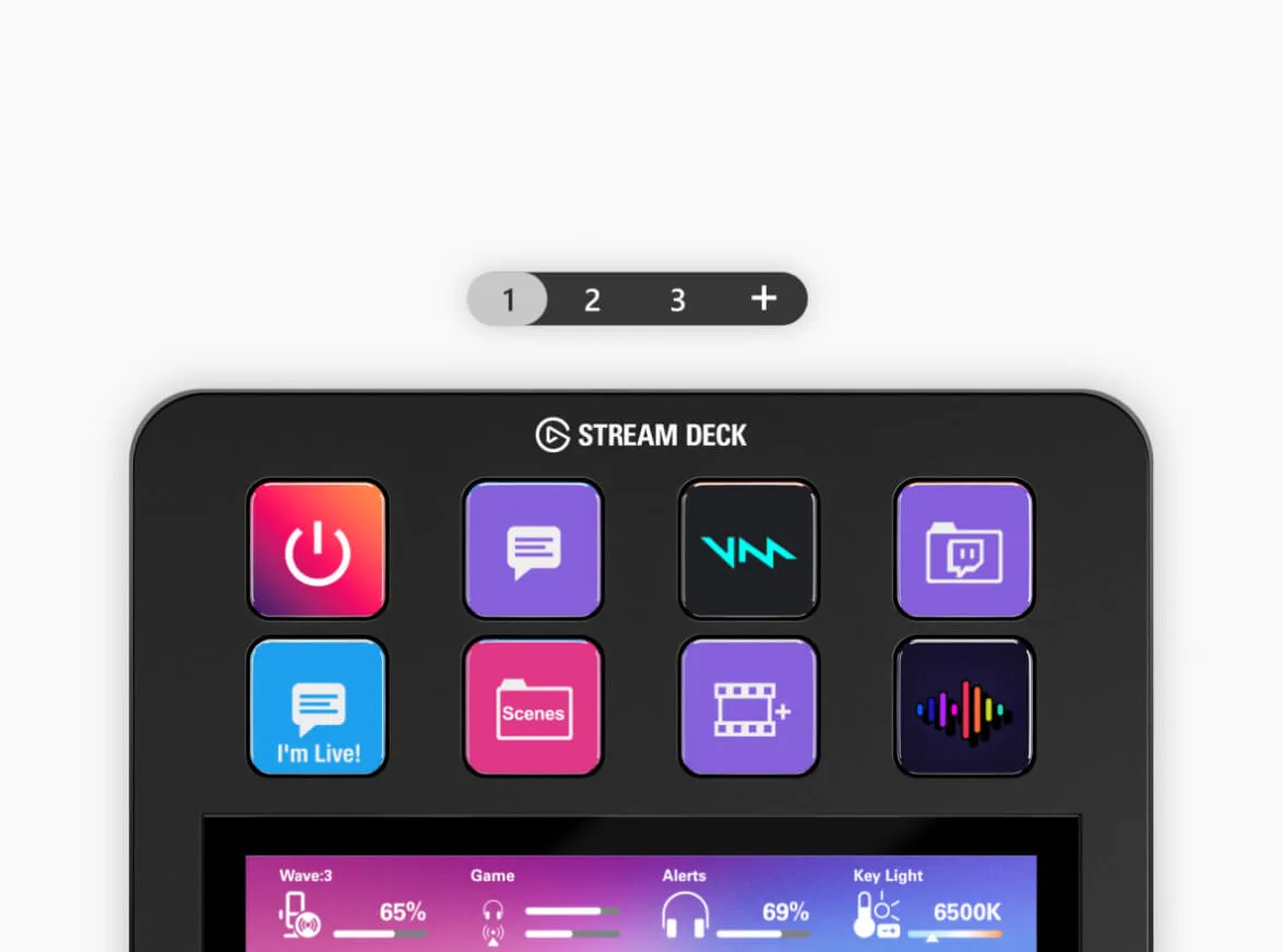 Páginas de Stream Deck +