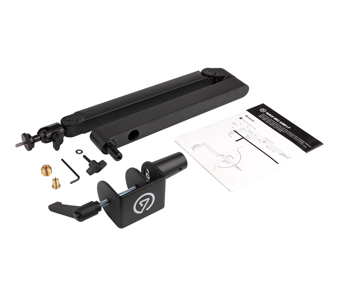 Elgato Wave Mic Arm LP - Perche de micro haut de gamme compacte avec  passe-câbles, pince pour bureau, fixation polyvalente, entièrement  réglable