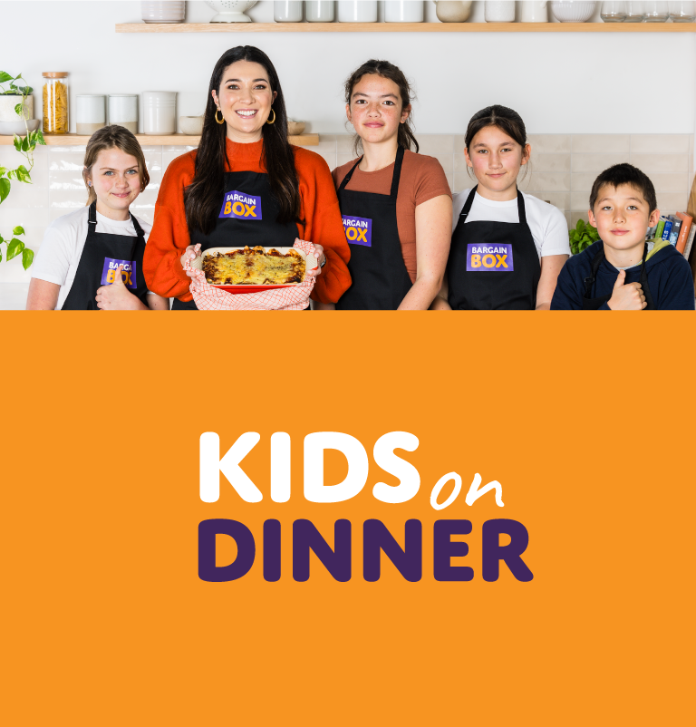 Kids on dinner landing page jumbotron