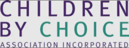 Children by Choice Association Incorporated logo with 'CHILDREN BY CHOICE' in purple and green text, and 'Association Incorporated' below.