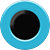 Matte Eclipse with Cerulean Trim Eyeglass Frame Color