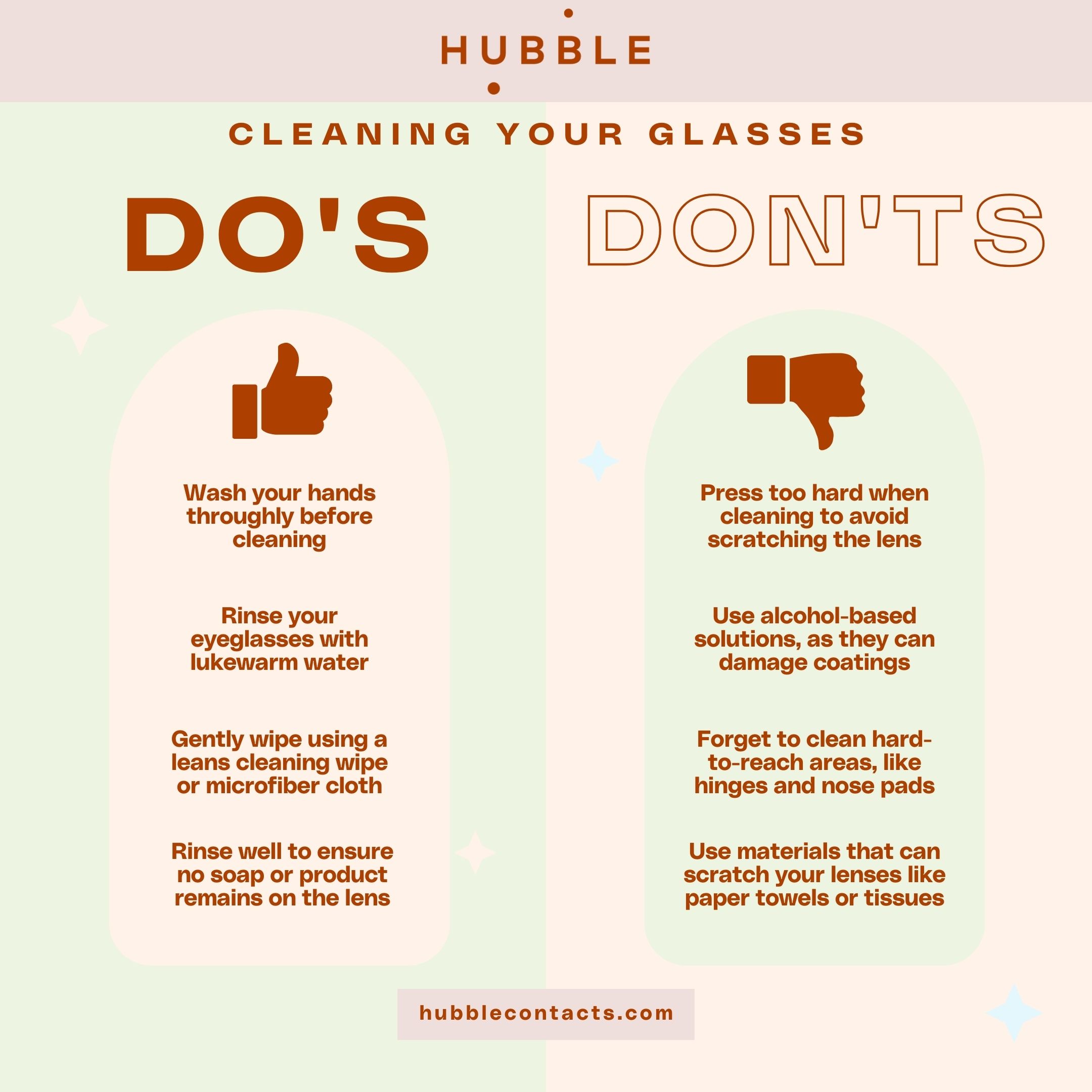 Cleaning Your Glasses Infographic