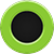 Matte Black with Gamma Green Trim Eyeglass Frame Color