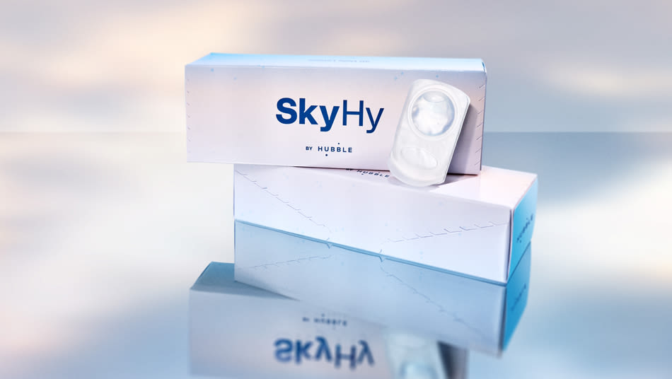 SkyHy silicone hydrogel contact lenses by Hubble Contacts