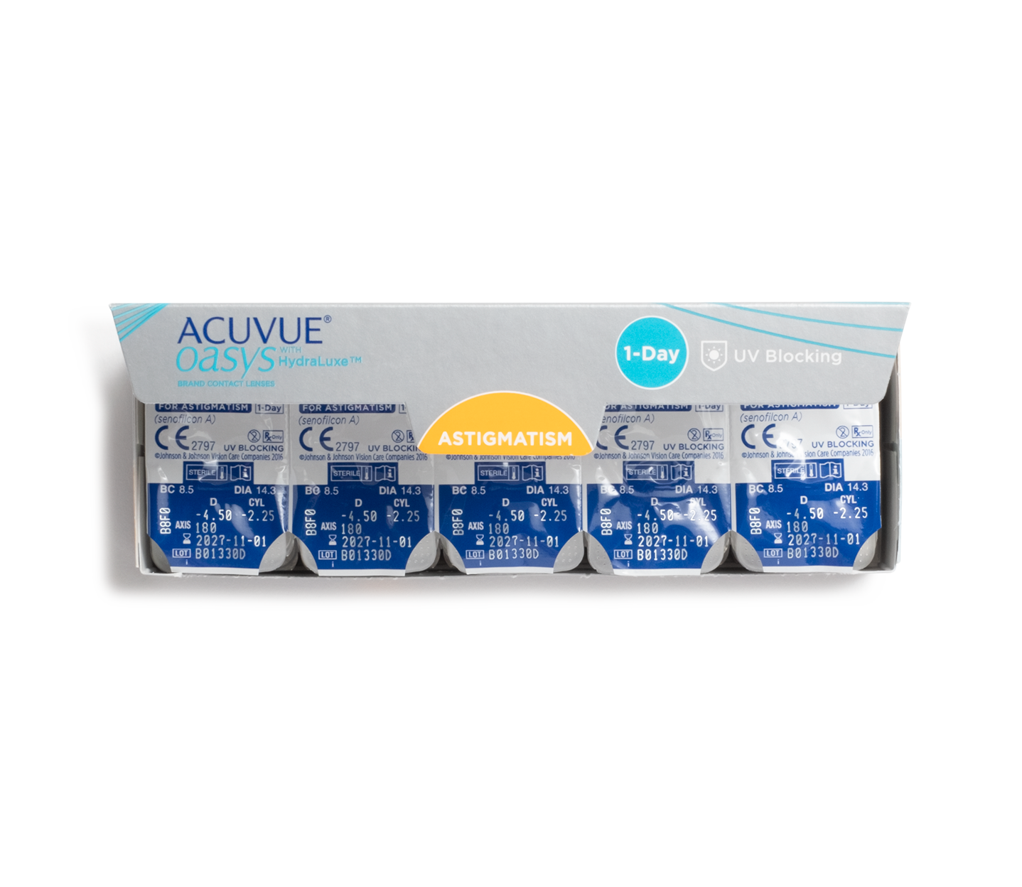 Acuvue Oasys 1-Day with Hydraluxe for Astigmatism 30pk contacts 