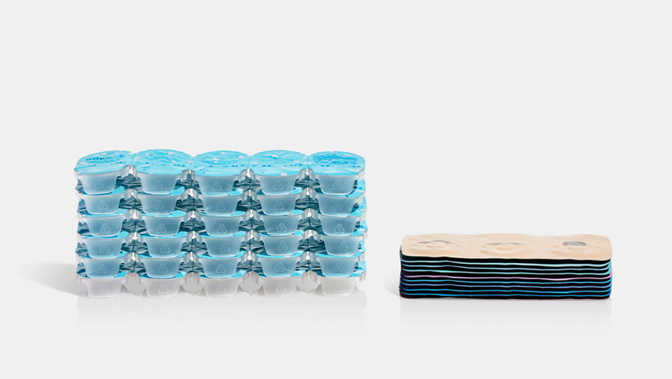 A visual comparison of Hydro by Hubble contacts slim packaging versus traditional lenses
